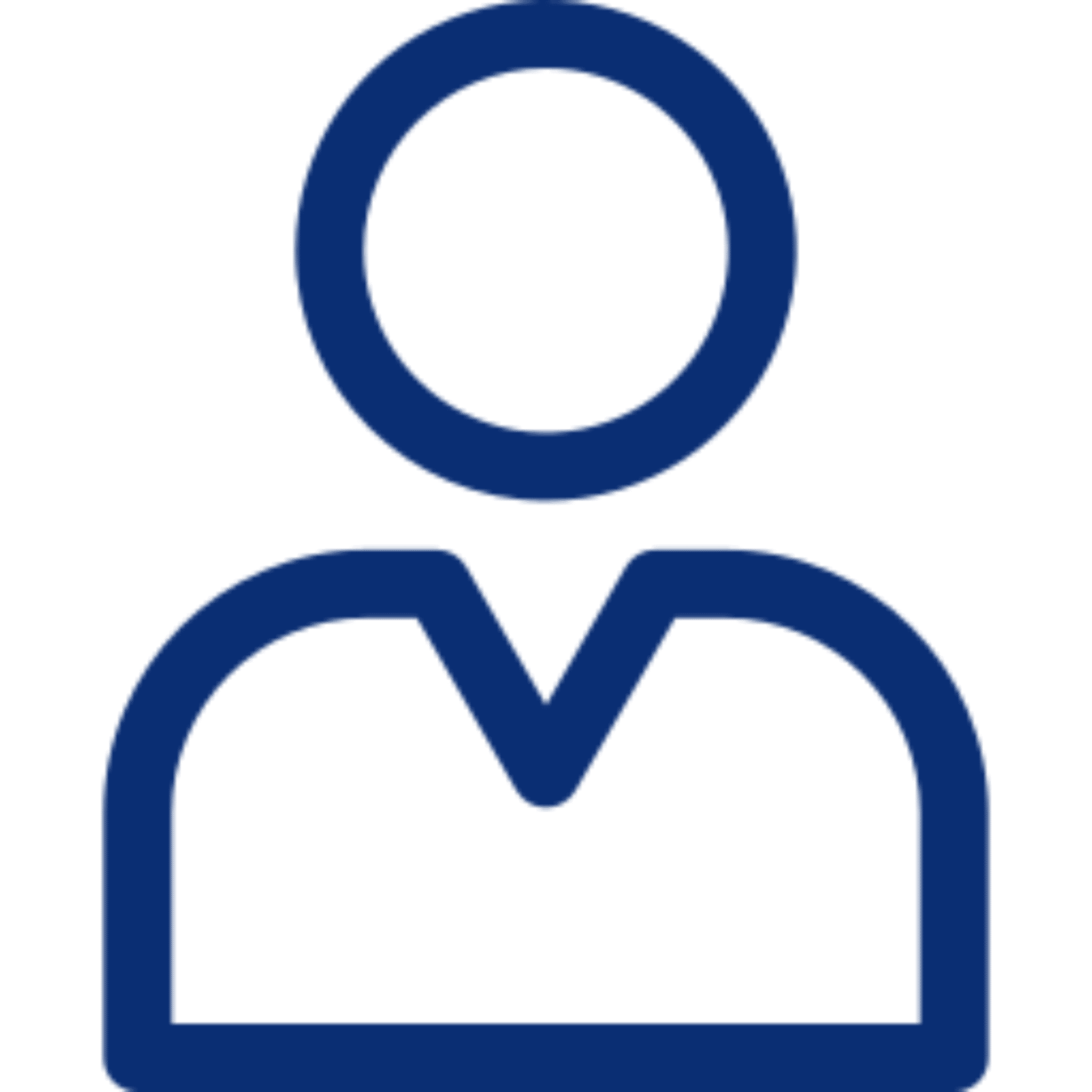 Blue user avatar icon on black background