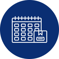 Delivery schedule calendar icon