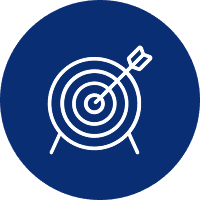 Arrow hitting bullseye target icon